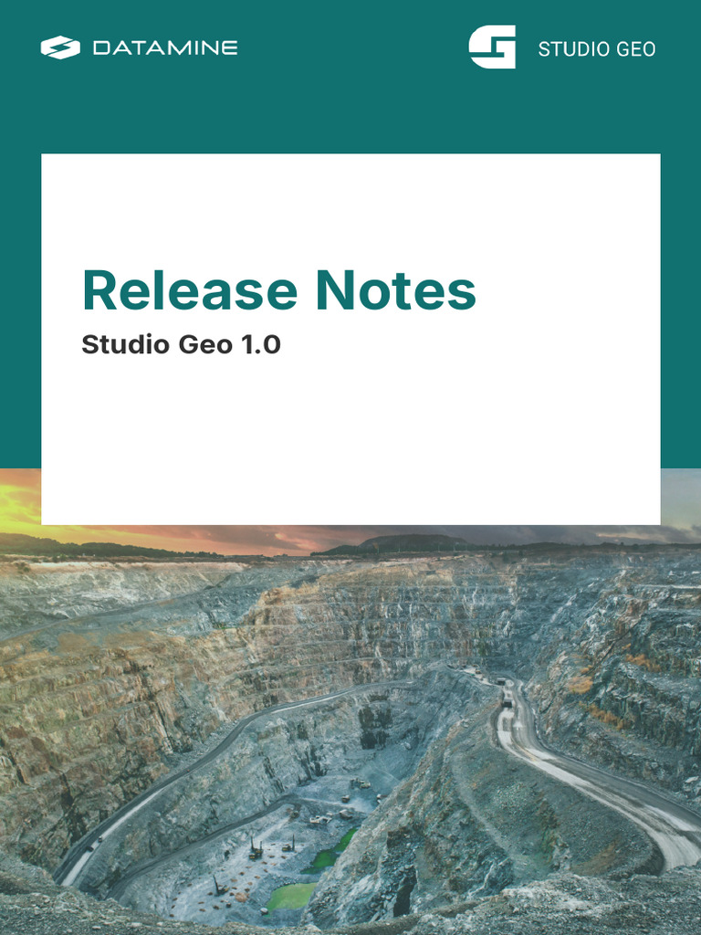 Studio Geo 1.0 Release Notes Overview | PDF | Geology | Fault (Geology)
