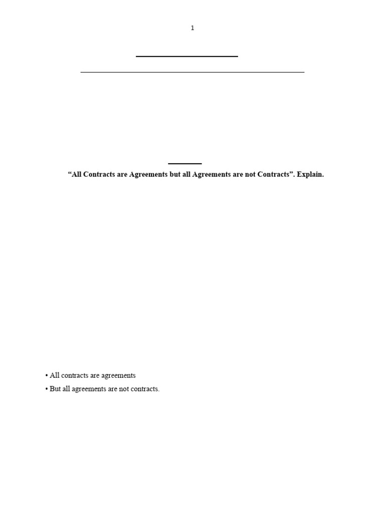 Law of Contract Model Questions & Answers | PDF | Misrepresentation ...
