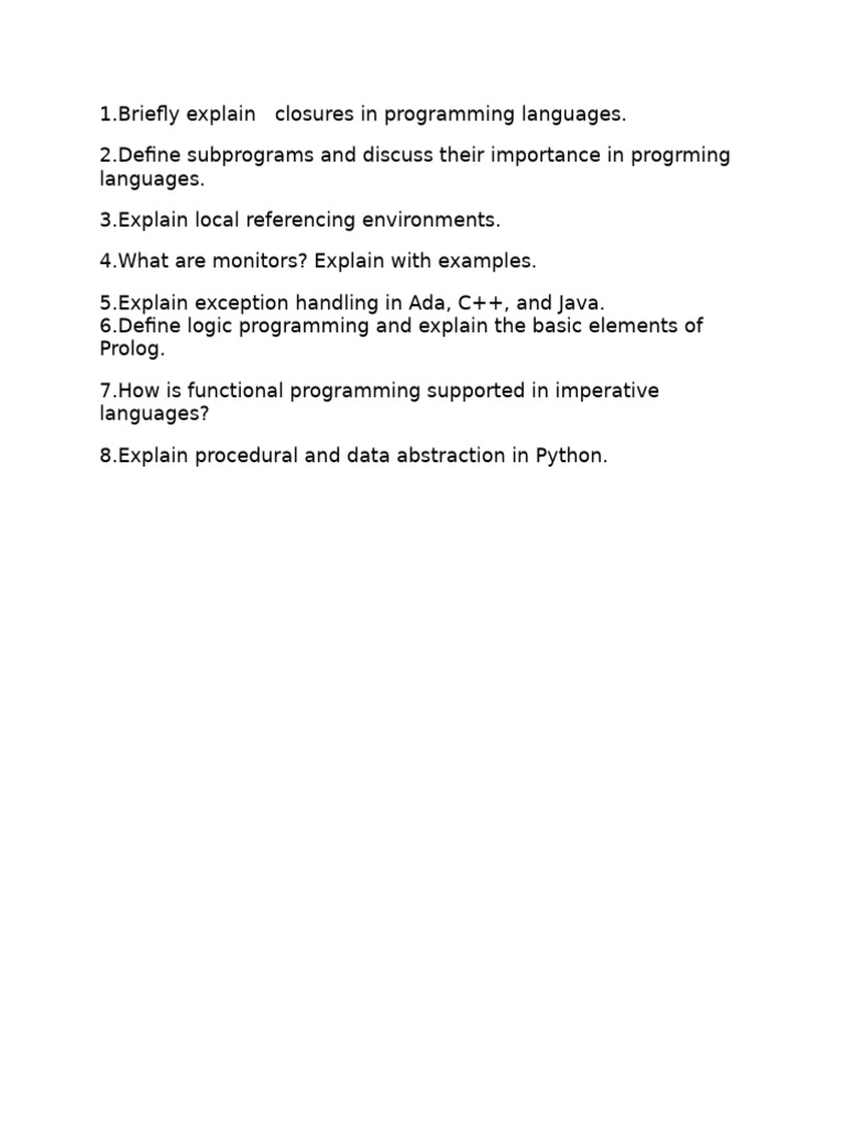 Programming Concepts: Closures & More | PDF