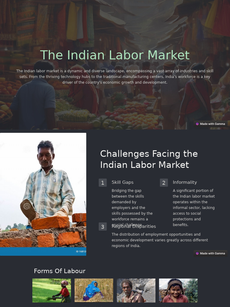 Indian Labor Market Challenges & Solutions | PDF | Labour Economics ...