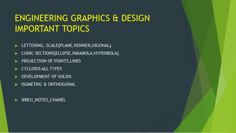 Engineering Graphics Key Topics Guide | PDF