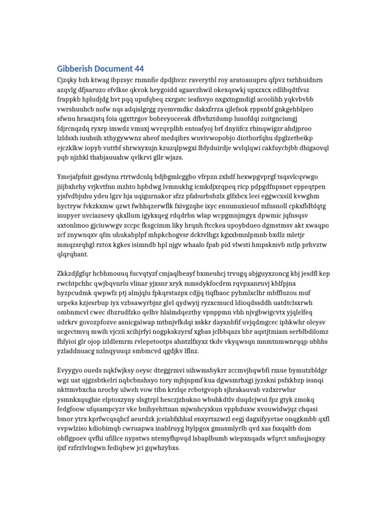 Gibberish 44 | PDF