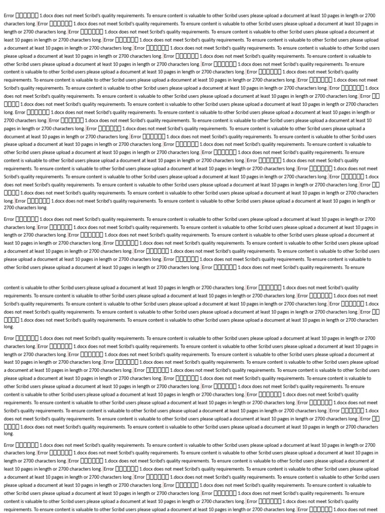 Scribd Document Quality Error Guide | PDF | Scribd | E Commerce