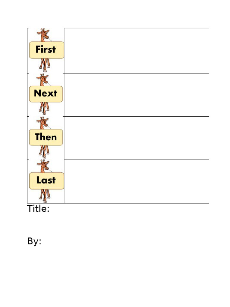First Next Then Last Writing Template 1 | PDF
