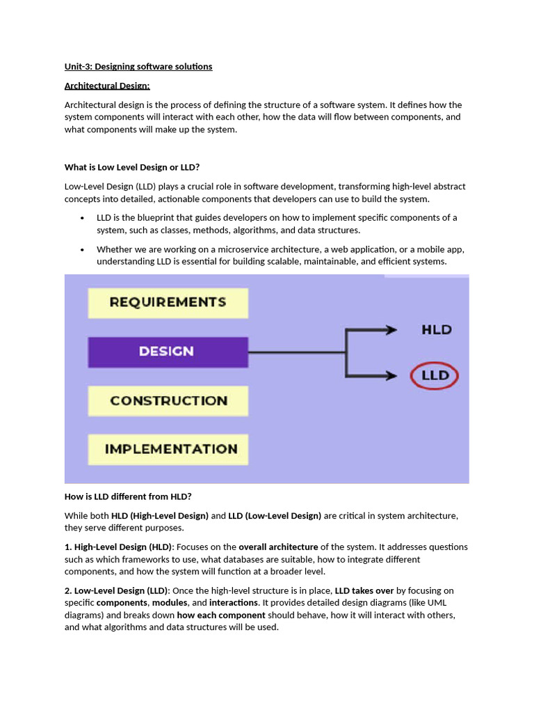 Low-Level Design in Software Architecture | PDF | Software Testing ...