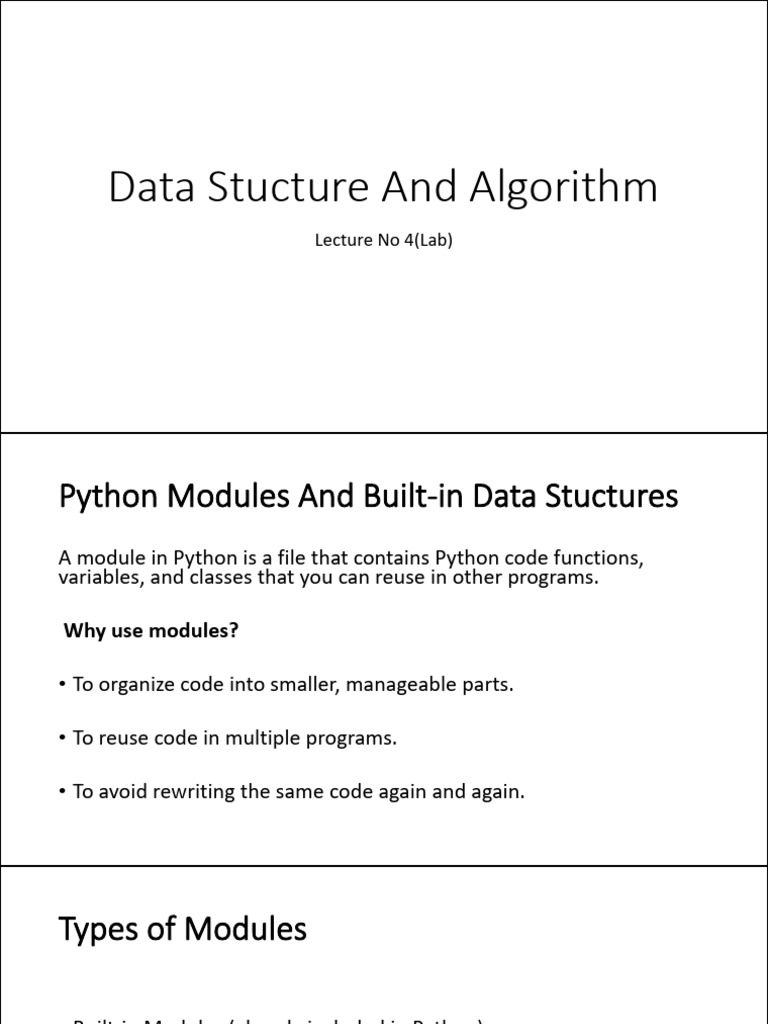dsa lecture 4 | PDF | Python (Programming Language) | Bracket