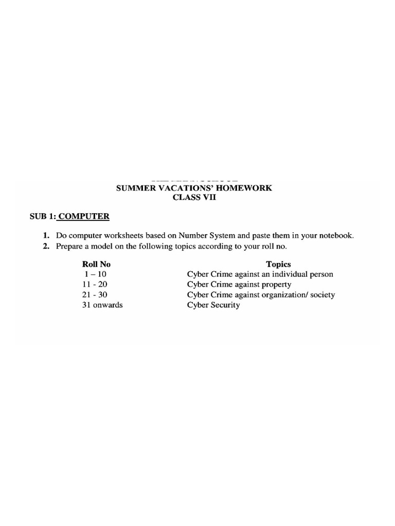 7th Complete Homework | PDF