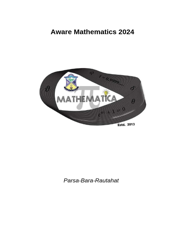 Aware Mathematics 2024 Initiative | PDF | Mathematics | Cognition