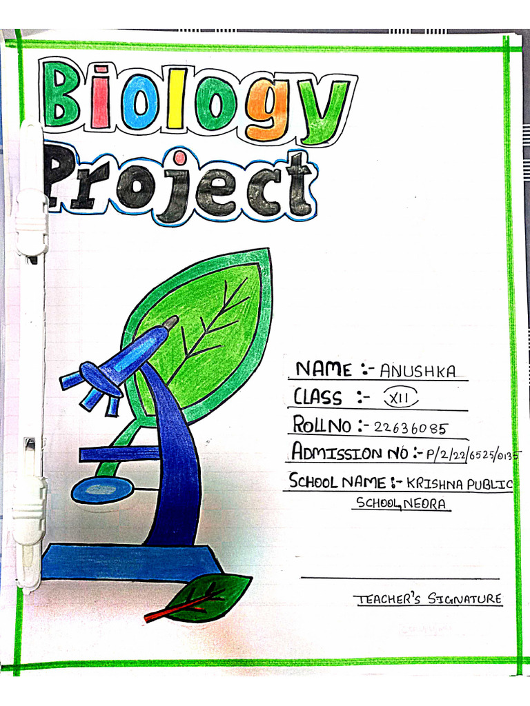 Biology Project-1 | PDF