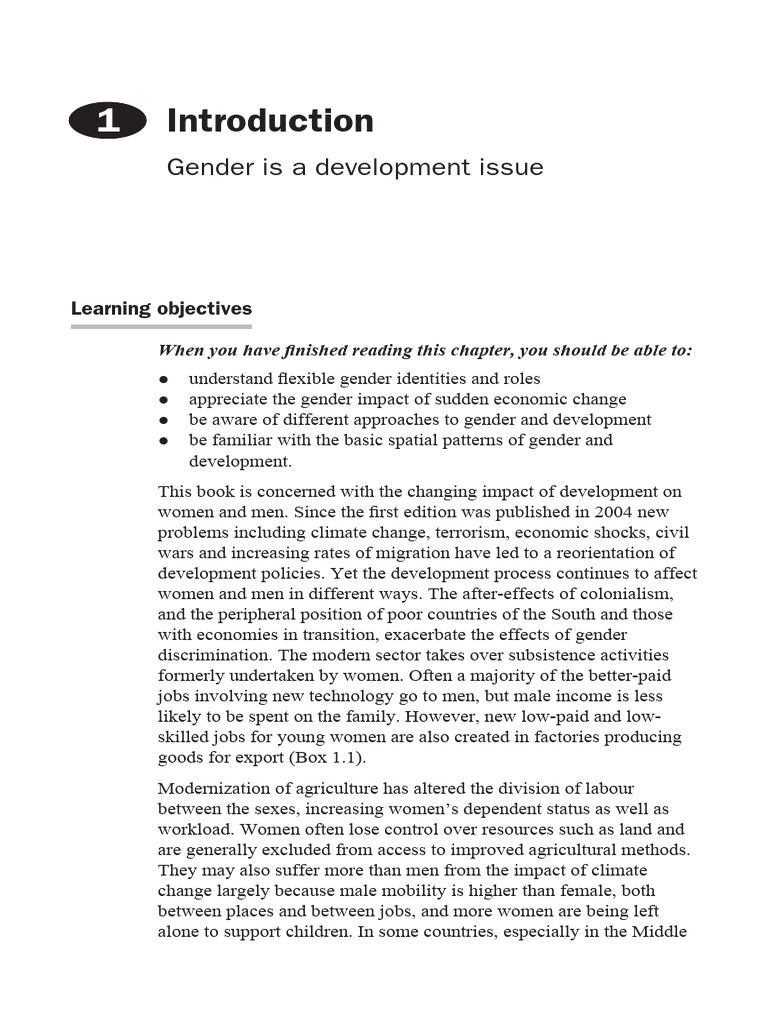 Gender Roles in Development Dynamics | PDF | Millennium Development ...