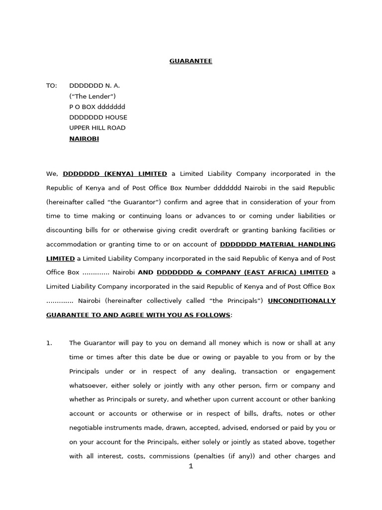Guarantee 2 | PDF | Guarantee | Surety