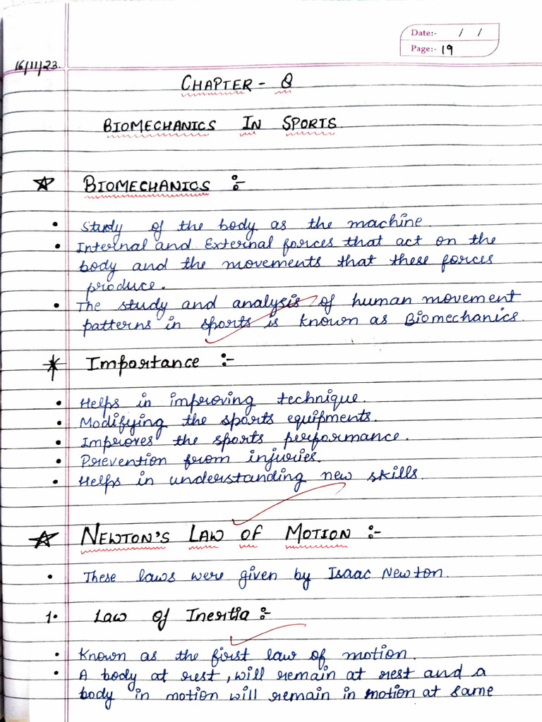 Biomechanics in Sports: Key Concepts | PDF