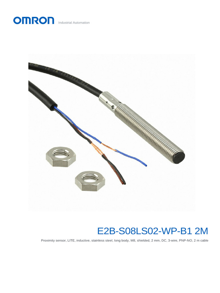 Inductive Proximity Sensor M8 PNP 2m | PDF