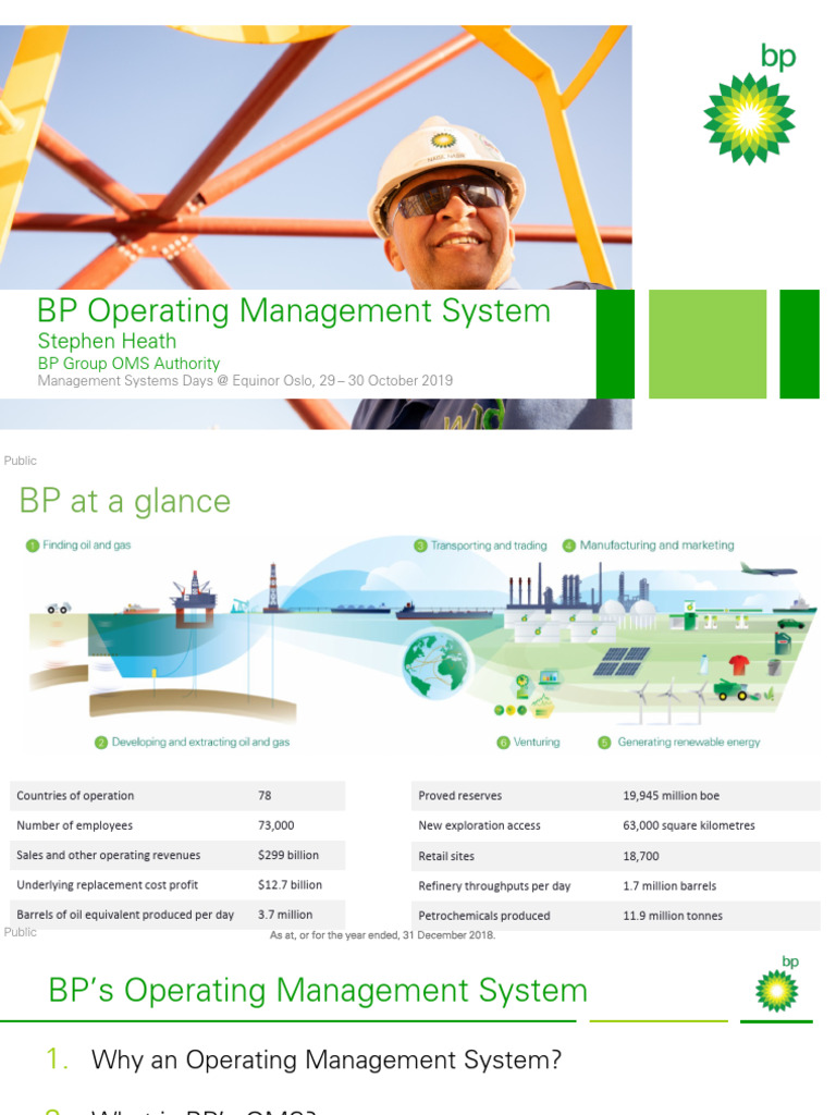 BP Operating Management System Overview | PDF | Bp | Economies