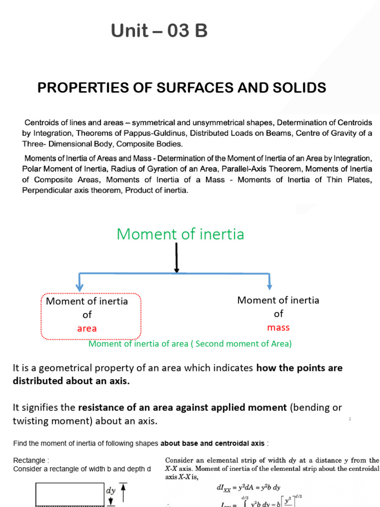 UNIT 3 Moment of Inertia Part 2 (1) | PDF | Elementary Geometry | Geometry