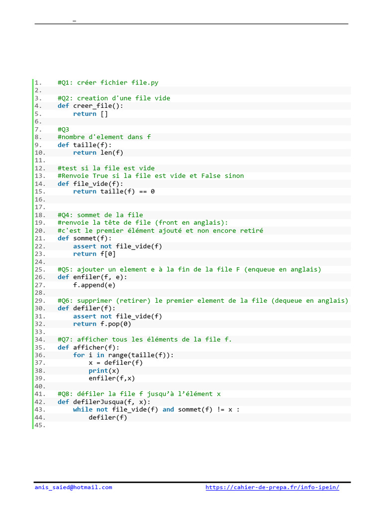 Structures de données : Les Files en Python | PDF | Échecs | Théorie ...