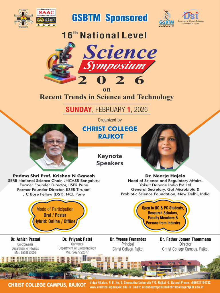 16th National Science Symposium 2026 | PDF | Science
