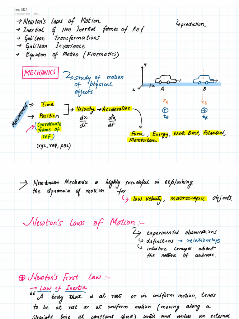 Mechanics Notes | PDF