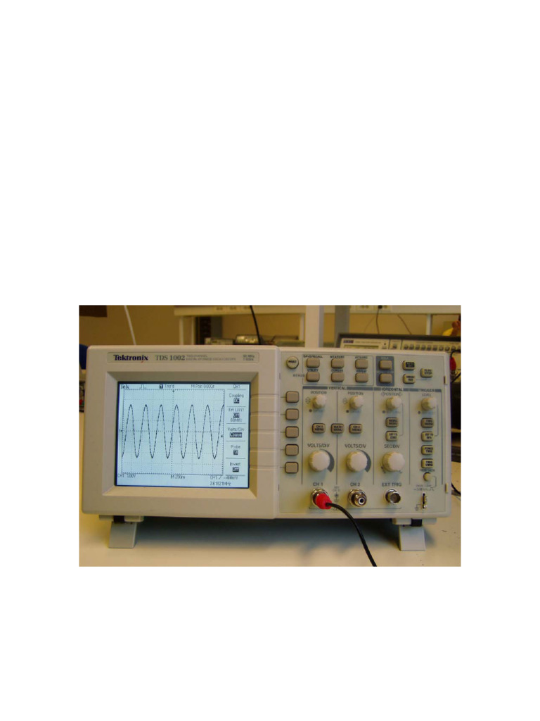 Tektronix TDS 1002 Oscilloscope Guide | PDF | Electricity | Computer ...