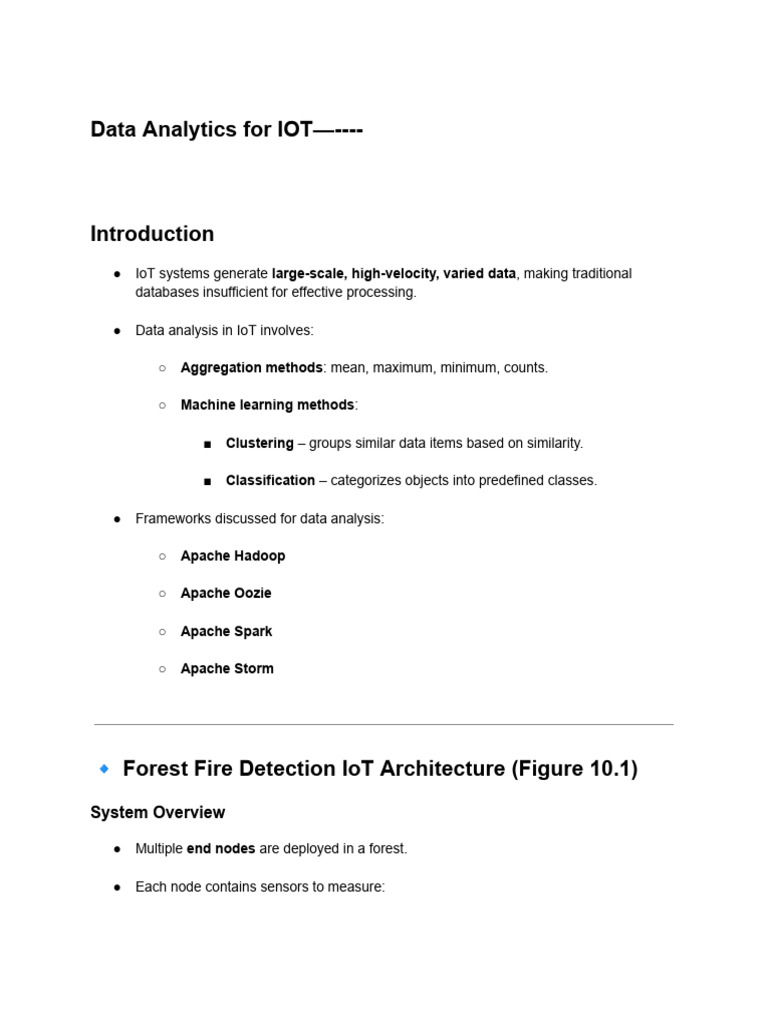 IoT Data Analytics for Fire Detection | PDF | Apache Hadoop | Map Reduce