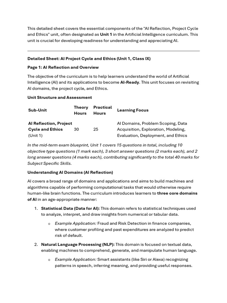 This Detailed Sheet Covers The Essential Components of The | PDF ...