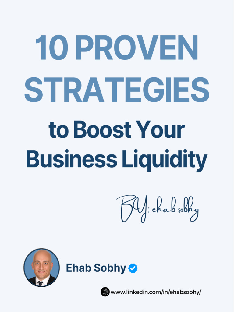 10 Proven Strategies To Boost Your Business Liquidity | PDF | Inventory ...