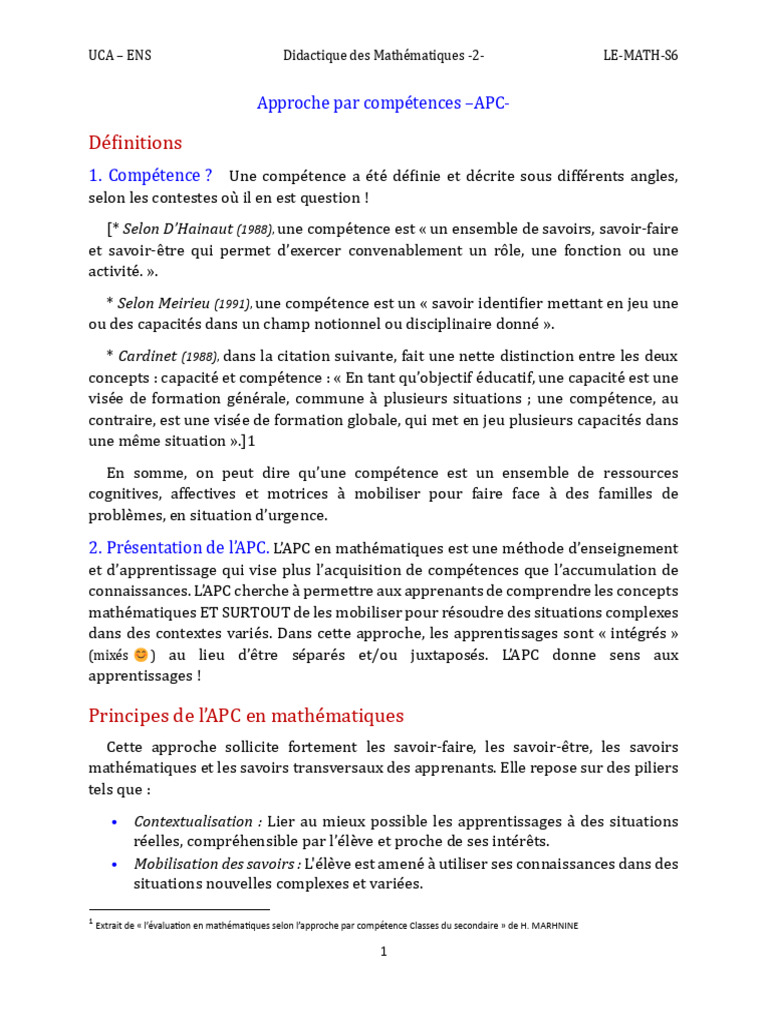 Approche par Compétences en Mathématiques | PDF | Mathématiques | Triangle