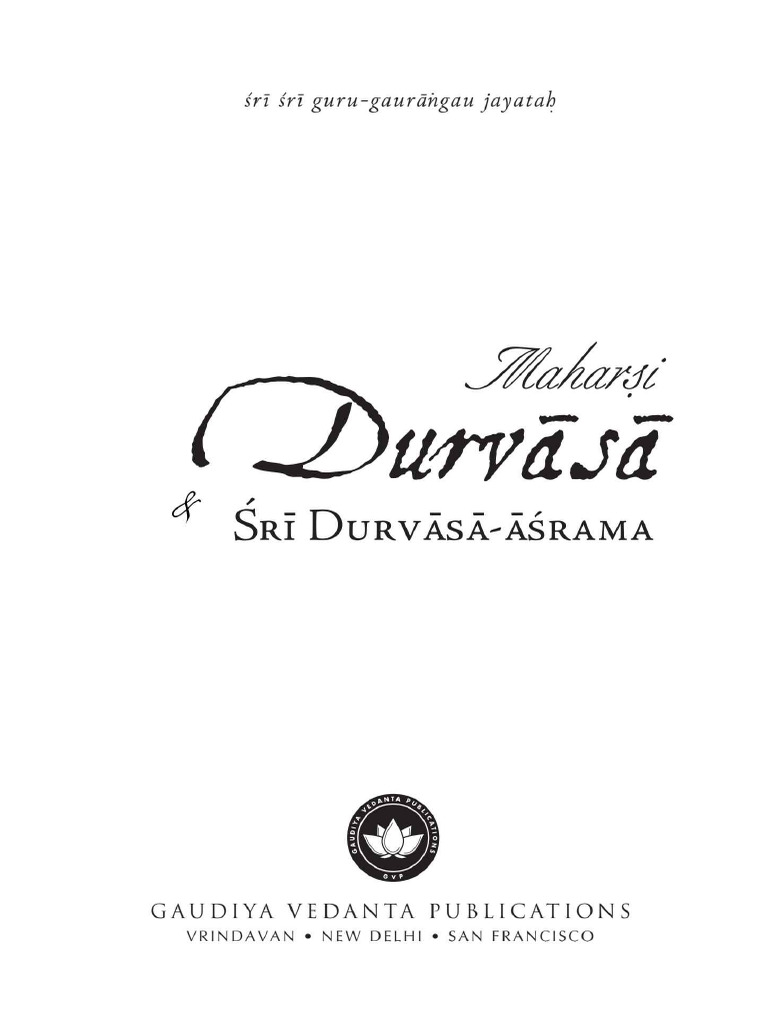 Maharsi Durvasa 2nd Ed 2012 | PDF