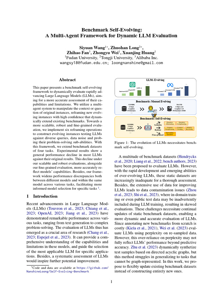 Benchmark Self Evolving | PDF | Computing | Cognitive Science