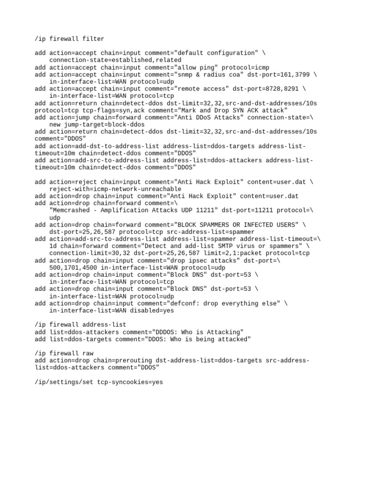 Firewall Filter Configuration Guide | PDF
