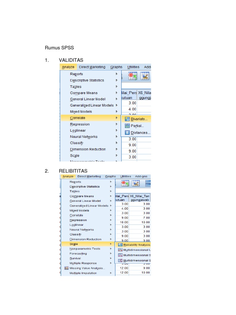 Rumus dan Analisis SPSS Statistika | PDF