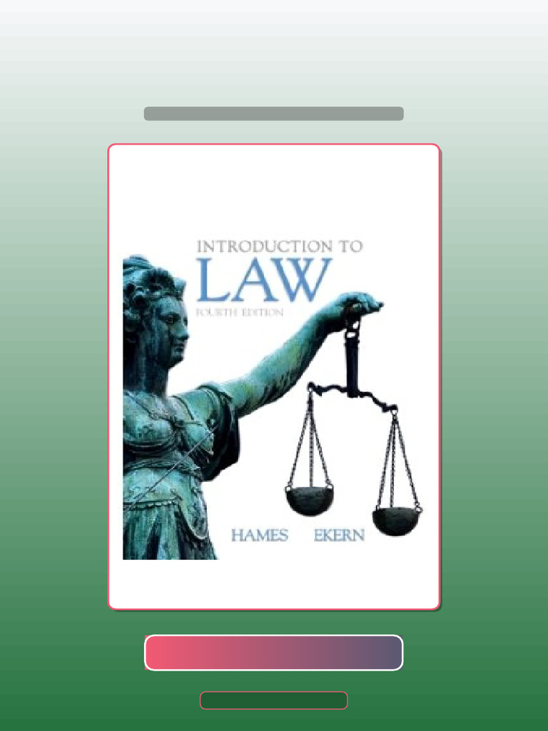 Test Bank for Introduction to Law 4th Edition Joanne B Hames | PDF | Paralegal