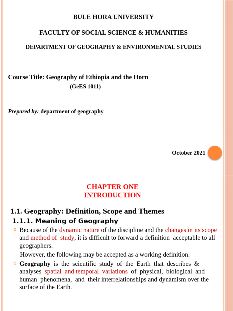 Geography of Ethiopia and the Horn | PDF | Geography | Map
