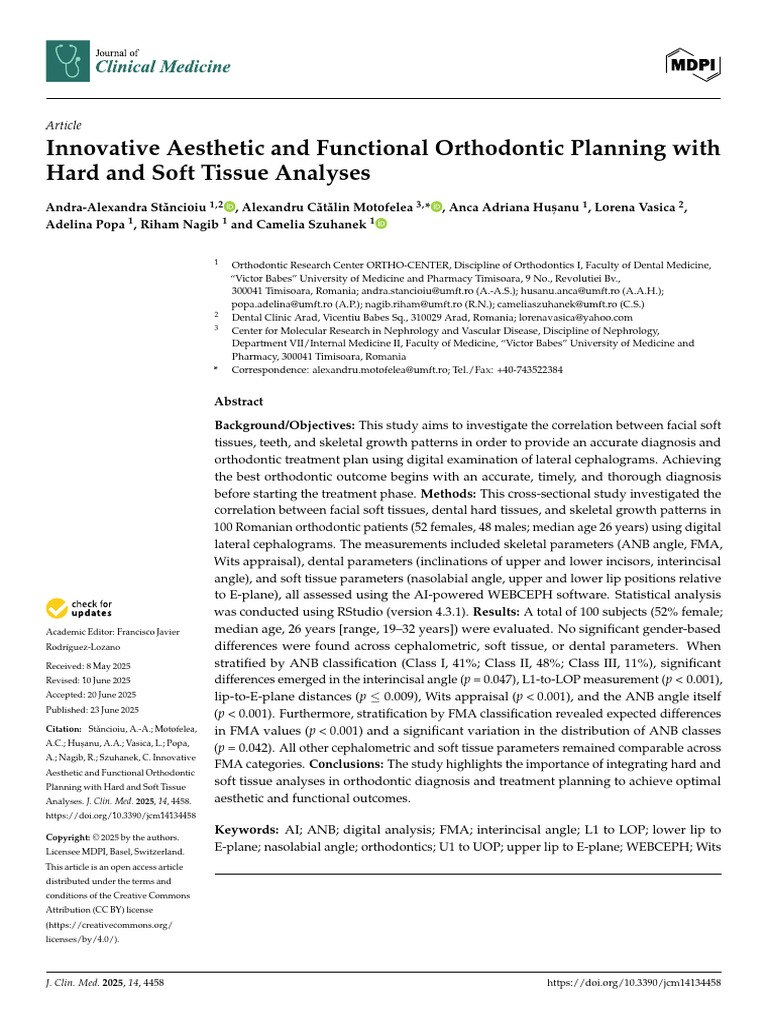 Innovative Orthodontic Planning Techniques | PDF | Effect Size ...