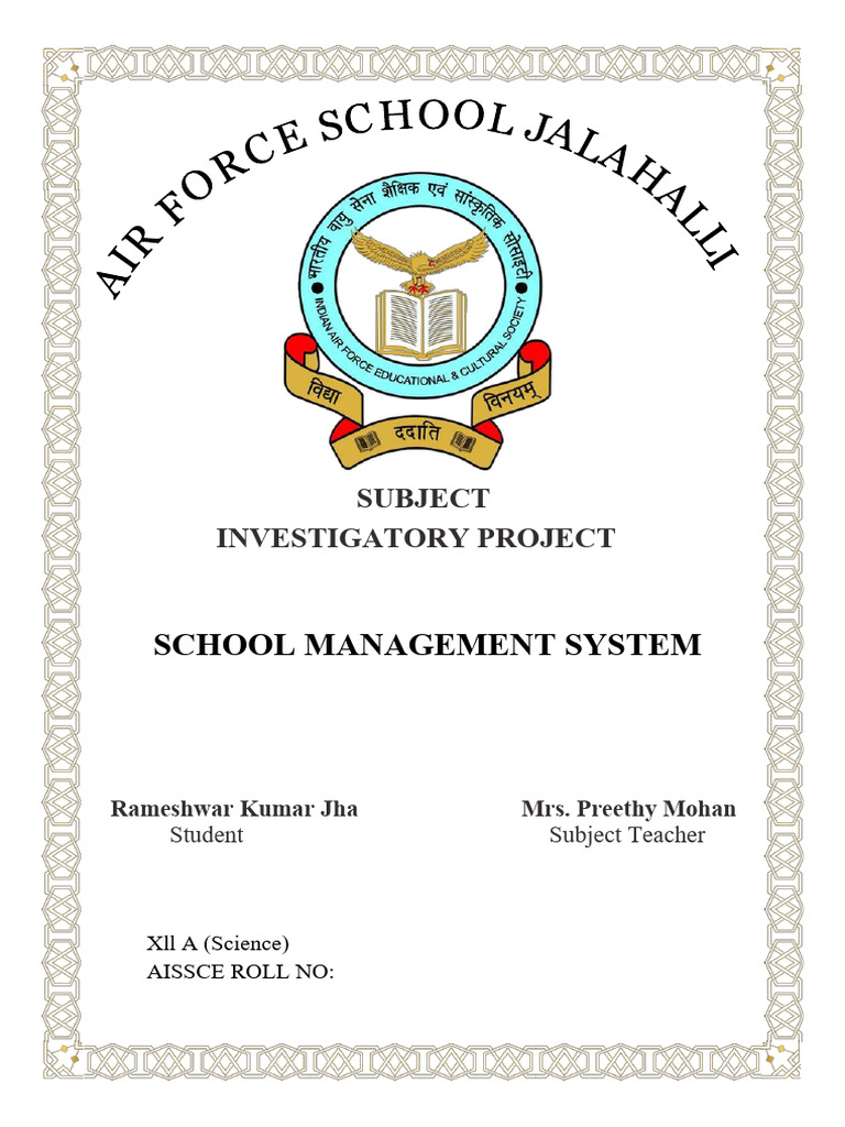 School Management System Project | PDF | Databases | Php