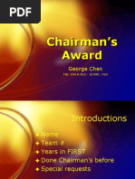 Download FIRST Robotics Chairmans Award by George Chen SN9717118 doc pdf