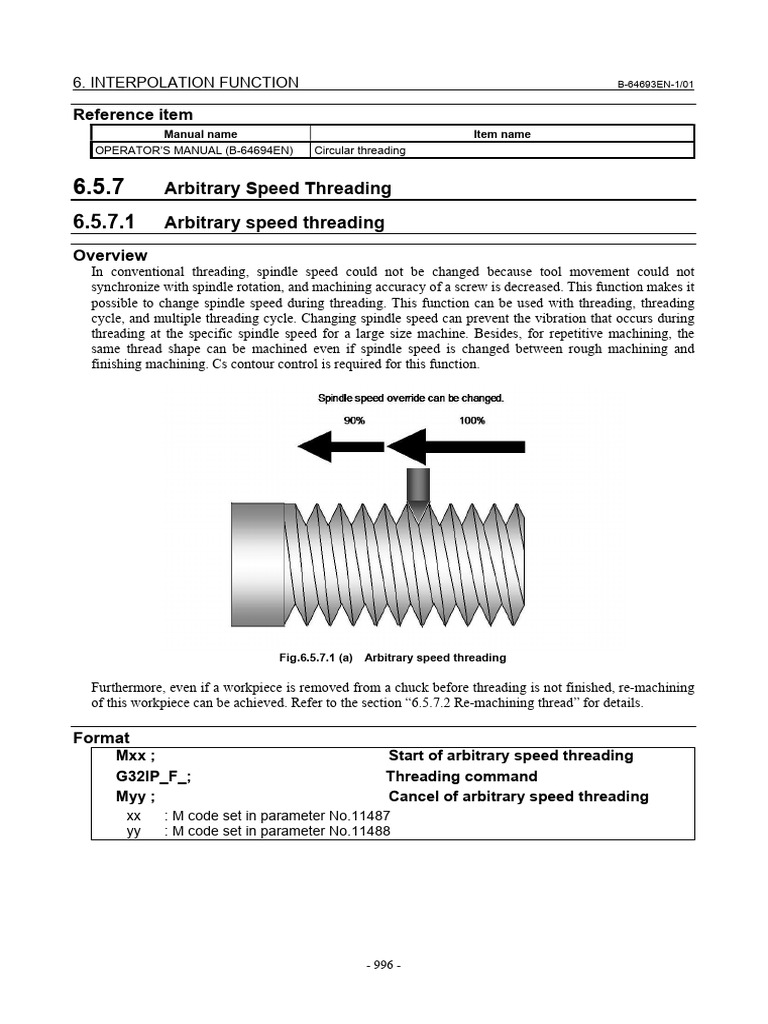 Arbitrary Speed Threading Function Guide | PDF | Parameter (Computer ...