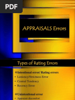 Appraisal Errors