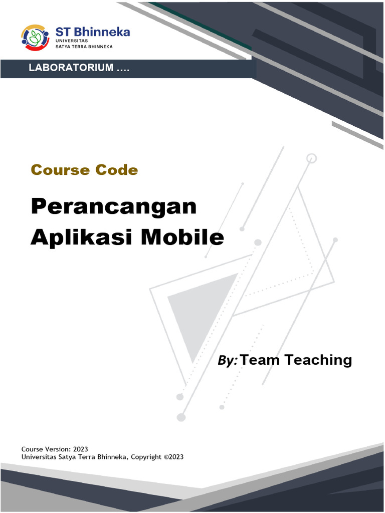 Modul Praktik Perancangan Aplikasi Mobile v1 (Pert 1-3) | PDF