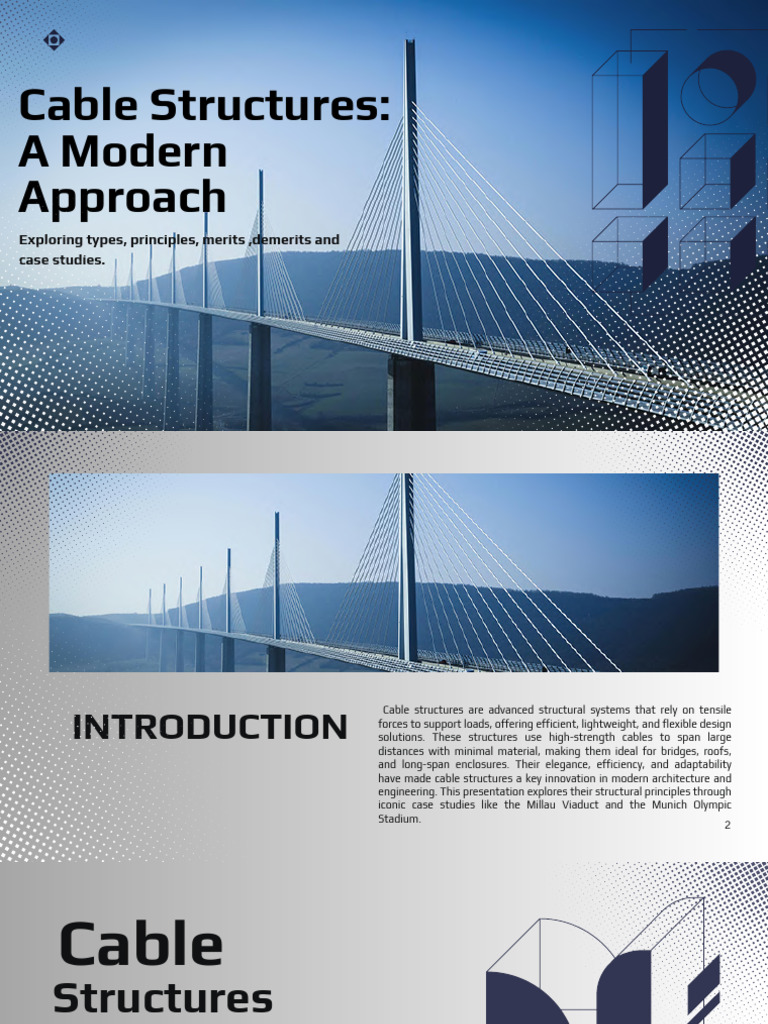 Cable Structures: Types and Applications | PDF | Civil Engineering ...