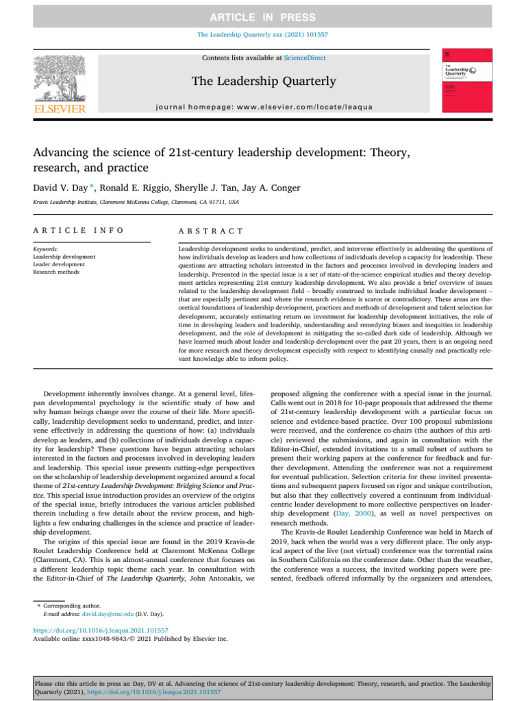 21st Century Leadership Development Insights | PDF | Leadership ...