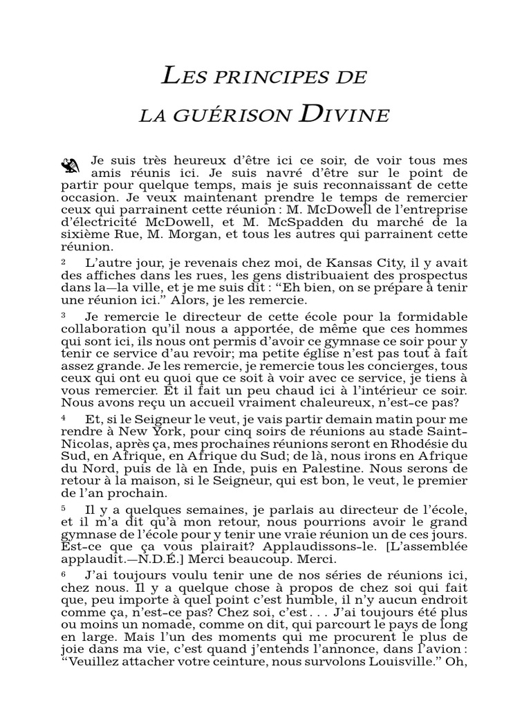 Principes de la guérison divine | PDF | Dieu | Jésus