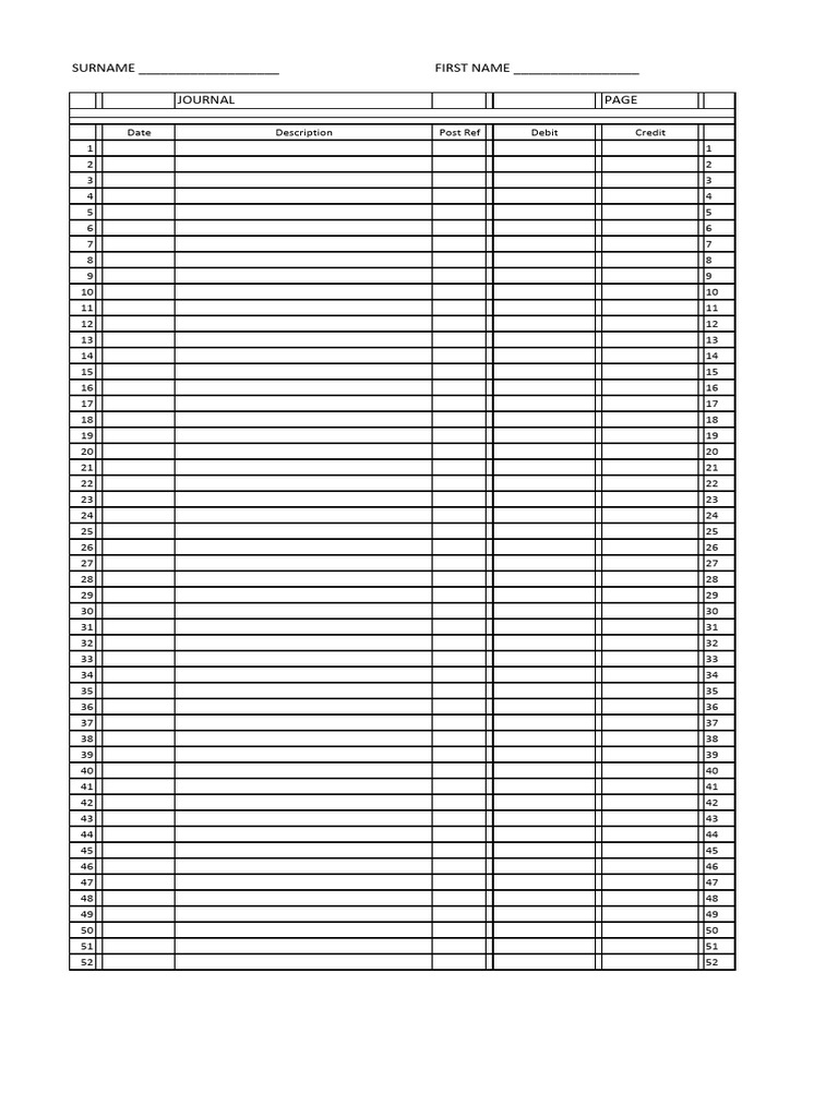 Journal Entry Template | PDF | Accounting | Financial Services