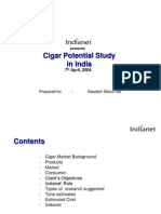 Cigar Potential Study in India: Prepared For: Swedish Match AB