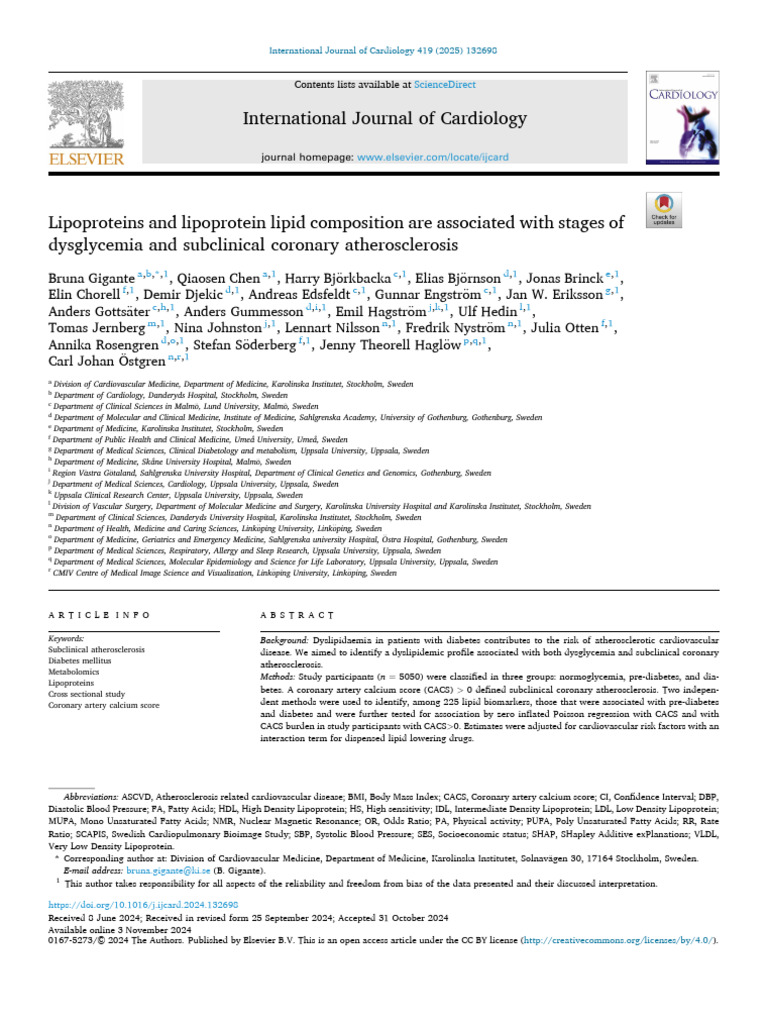 Lipoproteins and lipoprotein lipid composition are associated with ...