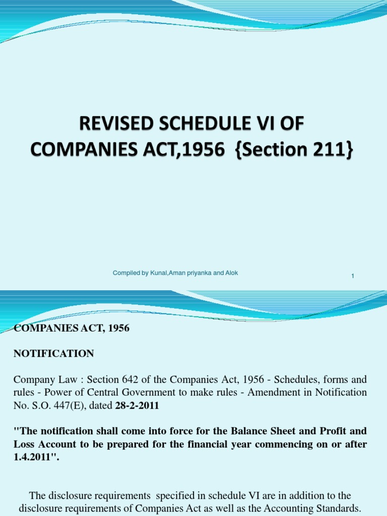 of Revised Schdule Vi1 | PDF | Expense | Income Statement