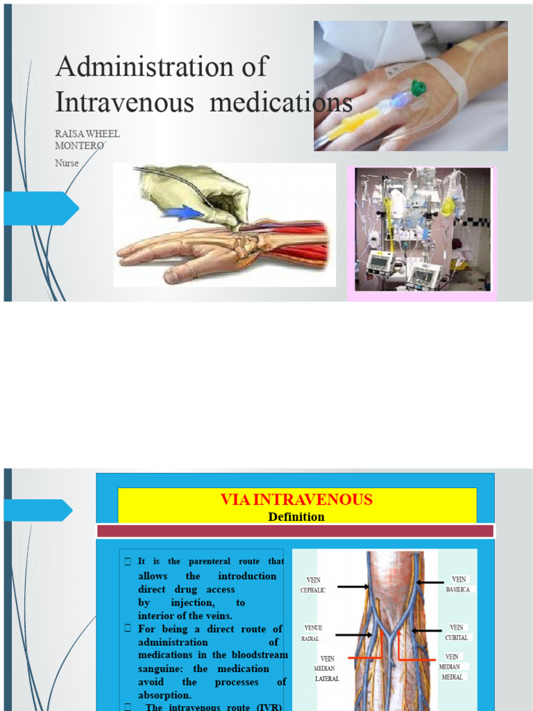 Administration of Medications IV | PDF | Intravenous Therapy | Vein