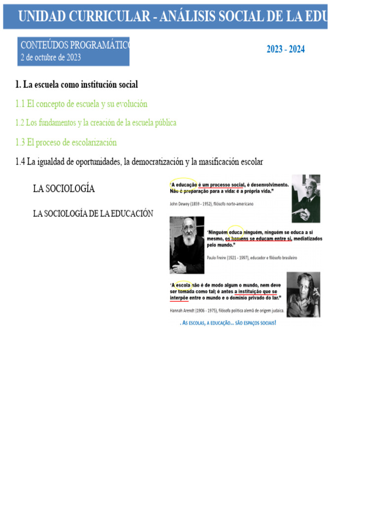Evolución de la Escuela y Educación Social | PDF | Escuelas | Renacimiento