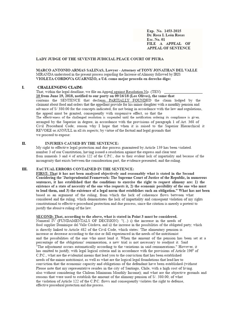 Appeal Resource For Food Judgment | PDF | Cost Of Living | Judgment (Law)