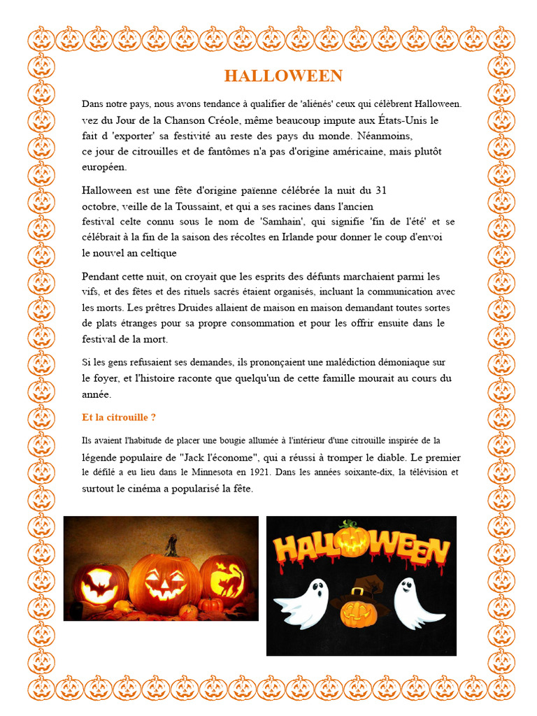 Origines et traditions d'Halloween | PDF